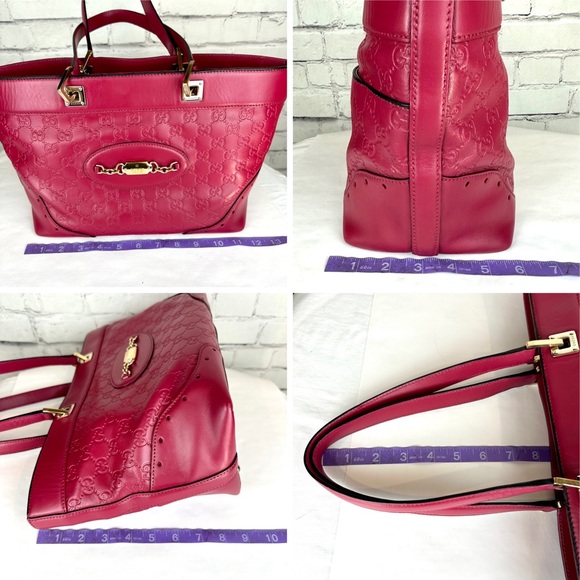 GUCCI pink magenta guccissima leather shoulder bag - Picture 16 of 16